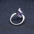 wholesale Luxury design natural multicolor gemstone amethyst topaz ring, S925 silver, European and American fashion natural gemstone ring-0-3