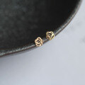 wholesale 9K Gold Korean Wholesale Department Taobao Best-Seller Hollow Light Surface Simple Rose Elegant Earrings-0-1