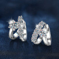 Sterling Silver Moissanite Earrings, Ear Studs, Ear Clips, Luxury High-End Cross-Border Wholesale Hot Sale-0-0