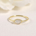 wholesale S925 Sterling Silver Plated with Moissanite Small Minimalist Ring, Golden Dawn Series, Trending in 2024-0-2
