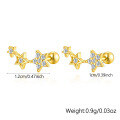 wholesale 925 Sterling Silver Ear Studs, Personalized Multiple Styles, Cartilage Piercing Earrings for Women, European and American Style Zircon Earrings, Cross-Border Hot Seller-0-12