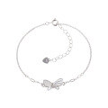 wholesale 925 Sterling Silver White Resin Butterfly Bracelet, Ins Style Minimalist Fresh and Sweet Temperament Niche Design Hand Accessory-0-4