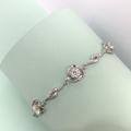 wholesale S925 Sterling Silver Moissanite Clover Ocean Heart Bracelet for Women, Fashionable Rose Design with a Touch of Luxury-0-0