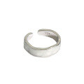 wholesale S925 Sterling Silver 542 Korean Version Ins Small Luxury Minimalist Irregular Surface Drip Glue Open Ring for Women-0-6