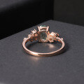 wholesale 925 Sterling Silver Rose Gold Gemstone Ring, Fashionable and Unique High-Quality Natural Moss Agate Ring for Women, Does Not Fade-0-3