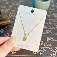 S925 Sterling Silver K Gold Pendant Necklace with Gourd and Plain Pi-S925 Sterling Silver YD2-0187 925 Silver
