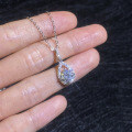 Metal Pendant Cross-Border Angel Tears Drop Moissanite Necklace-0-1