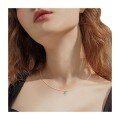 wholesale S925 Sterling Silver Transparent Fish Line Necklace For Women, Collarbone Chain, Elegant Invisible Mermaid Tear Single Zircon Pendant, Summer New Item-0-3