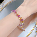 wholesale S925 Silver New Jewelry Amethyst Citrine CP Perfect Match Bracelet Romantic Lucky Gift for Girlfriend Premium-0-3