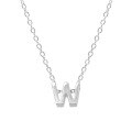 wholesale Metal 925 Silver Plain 26 Letters Pendant Necklace, Ins Luxury Hot-selling Choker-0-51