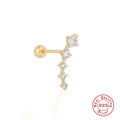 wholesale S925 Sterling Silver Single Row Diamond-Studded Light Luxury Cartilage Ear Piercing,INS-0-0