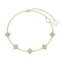 wholesale S925 Silver Four-Leaf Clover Bracelet for Women, Versatile and High-End, Small Luxury Style Four-Flower Silver Hand Jewelry-0-12