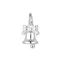 wholesale S925 Sterling Silver Lily of the Valley Pendant with Bow and Bell Charm for DIY Bracelet, Factory Direct-0-6