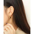 wholesale S925 sterling silver HEH626 Korean version ins niche minimalist 3D earrings for women-0-3