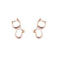 wholesale 18K Rose Gold New Cute Sweet Diamond Stud Earrings for Women, Fashionable Little Chic Style 9K Gold Moissanite Earrings Ins-0-4