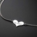 wholesale S925 metal women's heart-shaped necklace, Korean-style, ins minimalist, collarbone chain, student temperament, internet-famous, small fresh, niche-0-0