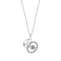 925 Silver Zircon Pendant Choker Necklace, New Korean Fashion Jumping Chain-0-3