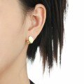 wholesale S925 Sterling Silver 634 Irregular Geometric Smooth Stud Earrings for Women, Minimalist Style, Small and Niche, Ins Advanced Sense-0-1