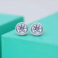 wholesale S925 sterling silver moissanite diamond full-round earrings for women, minimalist and elegant, small and unique design, bubble earrings with diamond accents-0-2
