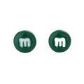 wholesale S925 Sterling Silver Playful and Creative Chocolate M&M Drip Glaze Minimalist Versatile Stud Earrings-0-6