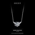 Sterling Silver Moissanite Women's Light Luxury Necklace, Hypoallergenic, Tarnish-Resistant-0-5