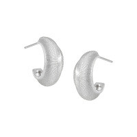 wholesale S925 Sterling Silver New Matte Frosted Diamond-Inlaid Stud Earrings for Women, High-End Minimalist Style, Small Luxury Silver Earrings-WE323/Silver【with sterling silver ear plugs】 925 silver