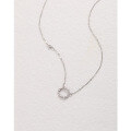 wholesale 925 Sterling Silver Diamond-Encrusted Circle Necklace for Women, Minimalist and, High-End Design Collarbone Chain, 520 Valentine's Day Gift for Girlfriend-0-5