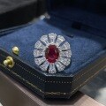 18K Gold 3ct Pigeon Blood Ruby Jewelry Set-0-1