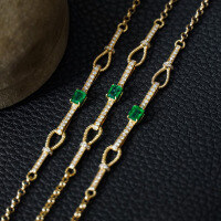 wholesale S925 sterling silver new rope knot bracelet, fashionable, unique, niche, French-style lightweight luxury cross-border-BS0235-Gold>925 Silver