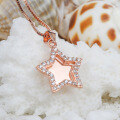 wholesale S925 Sterling Silver Korean and Japanese Style Zircon Star Pendant Necklace, Dainty and Fresh Star Accessory Choker, Wholesale Sweet Style Necklace for Women-0-1