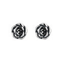 wholesale S925 Sterling Silver Vintage Thai Silver Rose Flower Ear Studs INS Bohemian Thorn Elegant and Aloof Earrings for Women-0-4