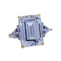 wholesale S925 Silver New Style Emerald Cut 10*14mm Rectangular Diamond Ring with Fairy-like Elegance for Wedding-0-4