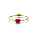 wholesale 925 Sterling Silver Japanese-style Light Luxury Jewelry Sexy Red Lips Minimalist Ring Heart Ring for Women, Versatile-0-4