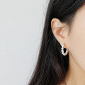 wholesale S925 Sterling Silver ET344 Korean-style Versatile Pearl Earrings with Freshwater Pearls and Beads for an INS Look-0-3
