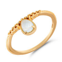 wholesale 925 Silver Plated K Gold Jewelry, Natural Aquamarine Women's Ring with a Cold and High-End Feel, Stackable, One-Piece Drop Shipping-Filled Aquamarine US Size 5