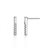 S925 Silver Moissanite Baguette Stud Earrings, Fine Craftsmanship.-(Inlaid with moissanite)