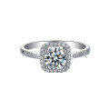 wholesale 9/10/14/18K White Gold, Rose Gold, Yellow Gold Light Luxury Elegant 1-carat Moissanite Ring-0-5