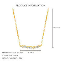 wholesale S925 Sterling Silver European Snowflake Micro-inlaid Zircon Rotating Necklace For Women-A4003-Necklace 925 Silver