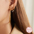 wholesale S925 Sterling Silver Fashion High-End Wrinkle-Style Zircon Ear Hoops,。-0-2