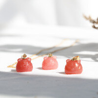 wholesale 18K gold clasp set with South Red Agate tiger pendant necklace, trendy Chinese style zodiac pendant chain for women, gift for girlfriend-Fox pendant (without chain) 18K