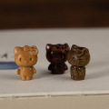 wholesale Metal material cartoon Hello Kitty bow cat rosewood green sandalwood handmade DIY wooden jewelry accessories natural sandalwood-0-2