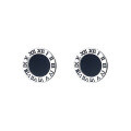 wholesale S925 Sterling Silver Korean Retro Vintage Style Enamel Roman Numeral Dark Gothic Disco Ear Stud Earrings-0-4