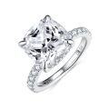 wholesale S925 silver plated with 18k gold new 5-carat cushion-cut moissanite women's luxury large-carat diamond ring-0-0
