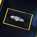 wholesale S925 Silver New 1 Carat Heart-Shaped Ring for Women, Fashion Ring Band, Daylight Versatile Style-0-2