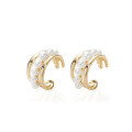 wholesale S925 gold-plated silver French elegant and gentle style pearl ear cuff for women without ear piercings-0-4