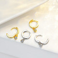 14K Gold Plated S925 Silver Bubble Earrings with Moissanite-0-2