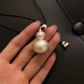wholesale S925 Sterling Silver New Chinese Style Ancient Method Fortune and Prosperity Gourd Pendant Necklace, Hand-woven Cord, Light Luxury Versatile Temperament Sweater Chain-0-6