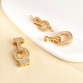 wholesale Metal Material: 925 Silver Gold Plated Zircon Pearl Necklace Clasp Connector Universal Clasp DIY Silver Jewelry Accessories-0-1