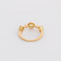 wholesale [Solid 925 Sterling Silver Gold Plated] Duli Jewelry Spring New Collection Small Accessories, Fresh Pastoral Style Ring for Women with Natural Grape Stone-0-3