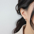 wholesale S925 Sterling Silver Gold-Plated Woven Minimalist Twist Rope Hoop Earrings for Women-0-3